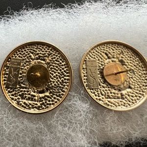 Ysl button earrings